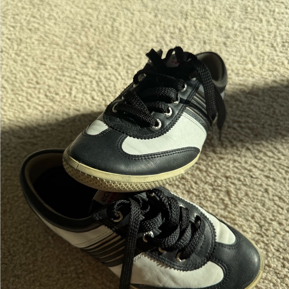Ecco Kids Black and White Sneakers
